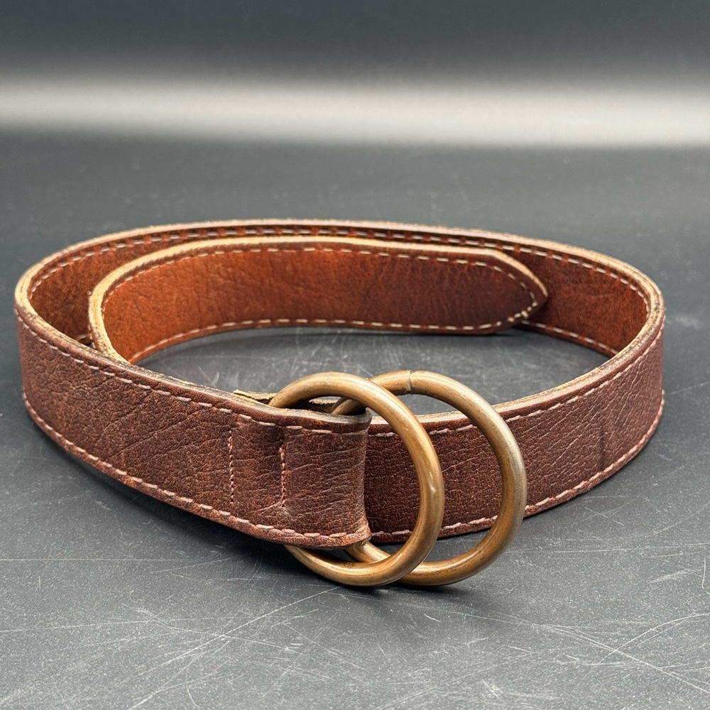 Vintage Harness Horse Leather Loop Belt Buckle